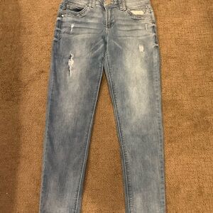 Democracy Light Blue Distressed Skinny Jeans